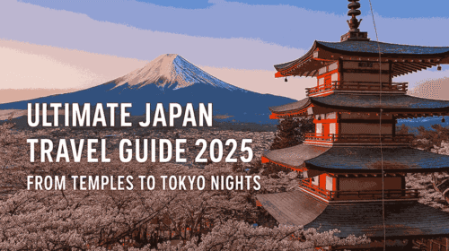 Cherry blossoms and Tokyo skyline captured at sunset – Ultimate Japan Travel Guide 2025