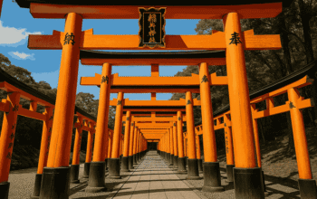 Fushimi Inari Taisha Shrine in Kyoto with iconic red torii gates and peaceful forest path – best places to visit in Kyoto Japan